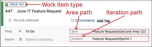 ADO key statuses and fields