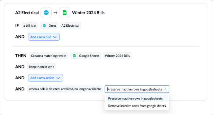 Google Sheets Rule 1