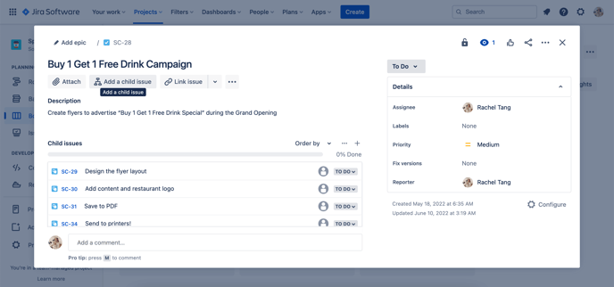 Jira issue