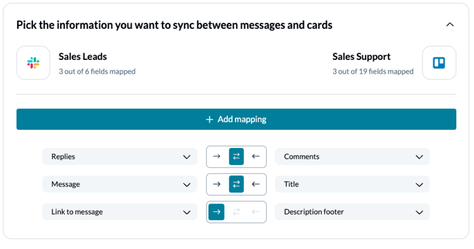 Slack Field Mappings