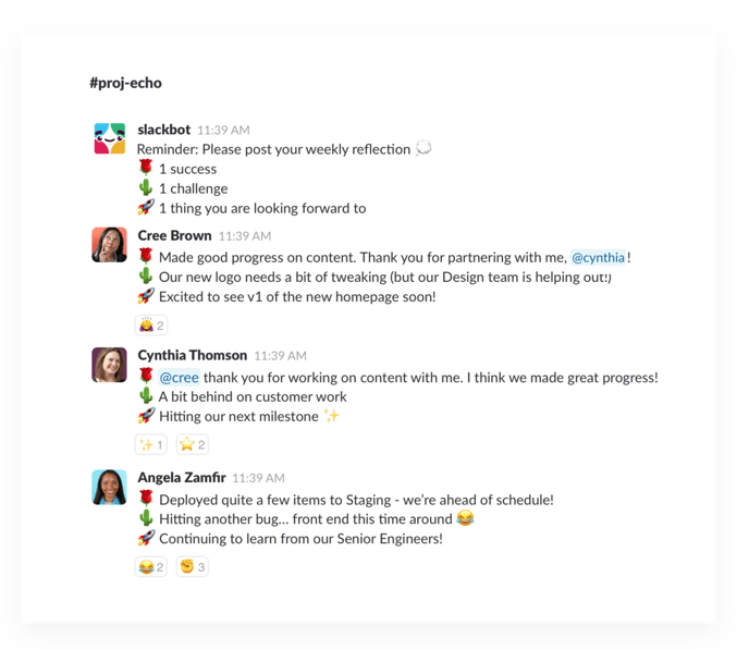 Slack messages