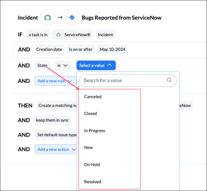 Sync ServiceNow State