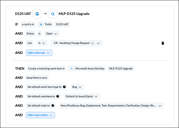 Trello ADO Rules