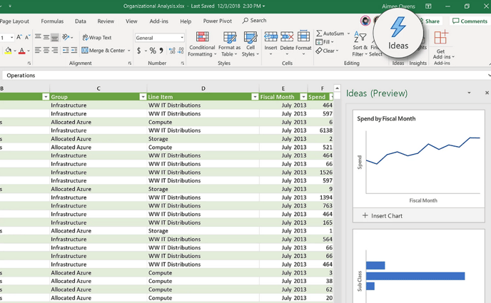 excel spreadsheet