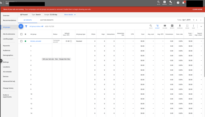 google ads report