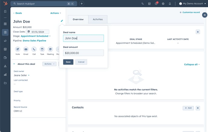 hubspot deal