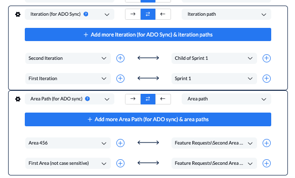 iteration and area paths in unito-1