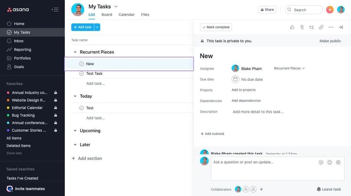 overview asana