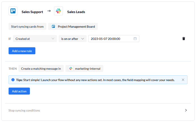 slack trello rules
